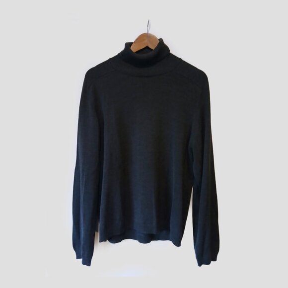 SISLEY - Brown wool turtleneck - Sz L (fits M) - Picture 1 of 6